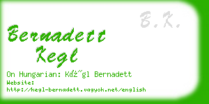 bernadett kegl business card